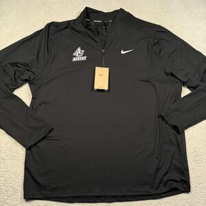 Nike Quarter Zip Pullover Mens XL Black Asbury University Dri-FIT Running NWT